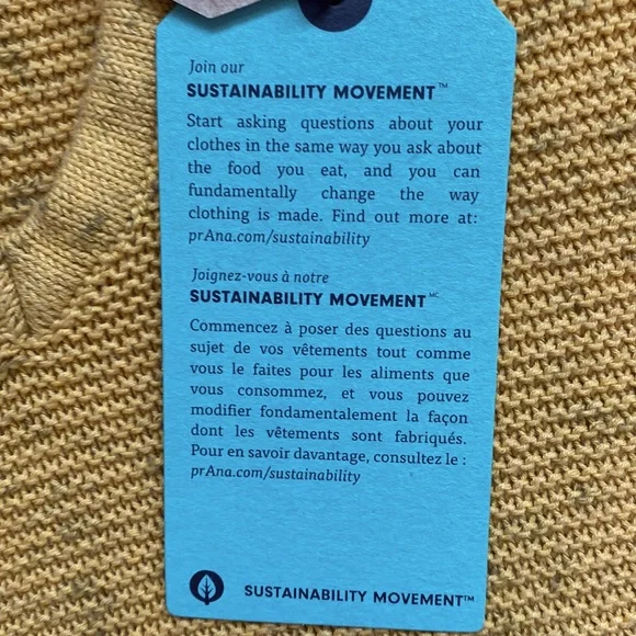 prAna Crystal Beach sweater size M Yellow and purple - Picture 9 of 12